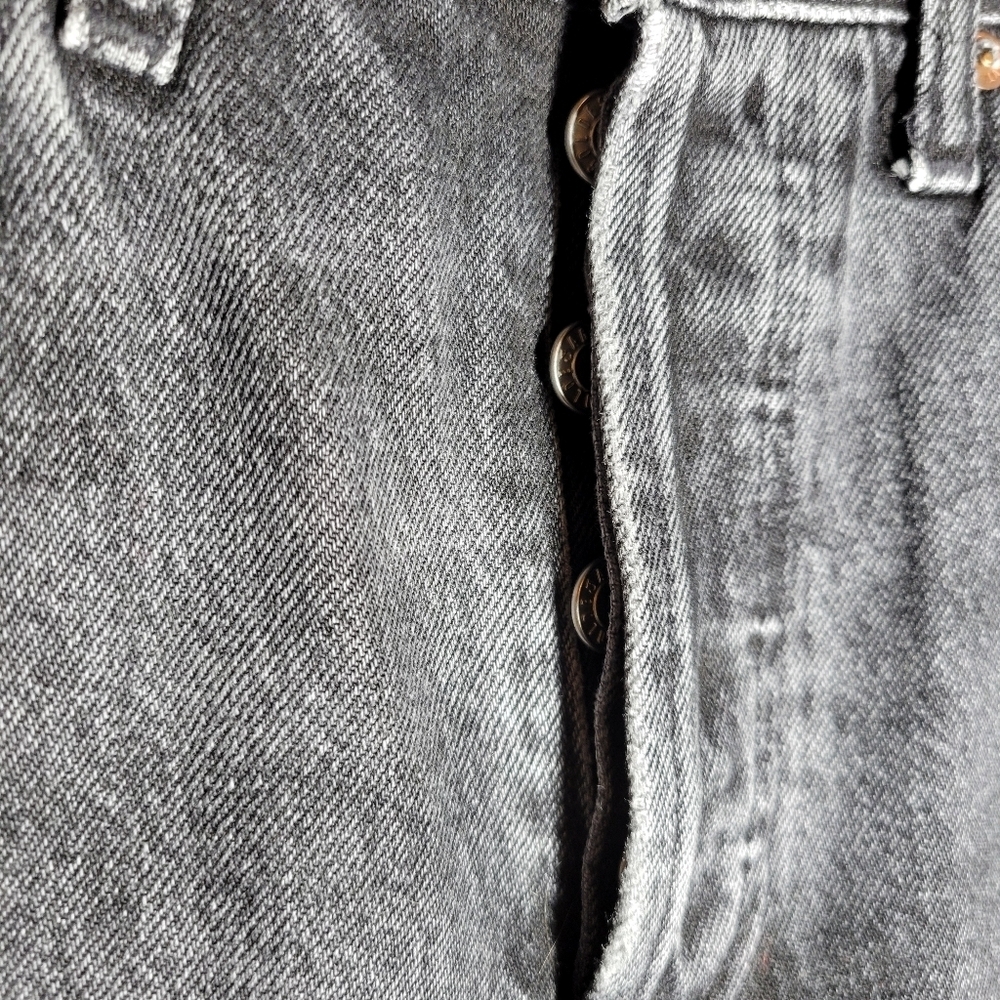 Agolde parker denim cut off jean shorts black size 25 - Picture 3 of 6